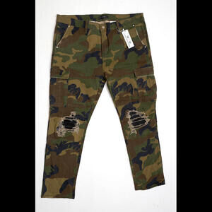 Amiri Camo Cargo Pants with Distressed Details - Amiri Size 40